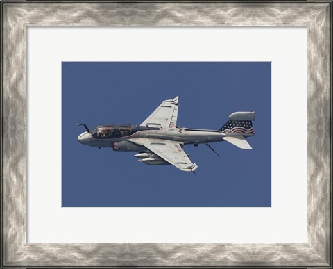 Framed EA-6B Prowler in Flight Over the Arabian Sea Print