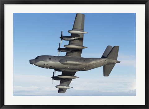 Framed MC-130P Combat Shadow in flight (bottom view) Print