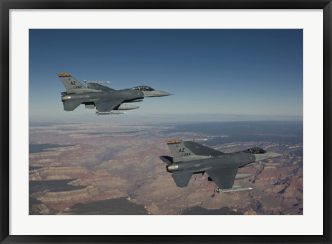 Framed Pair of F-16&#39;s near the Grand Canyon, Arizona Print