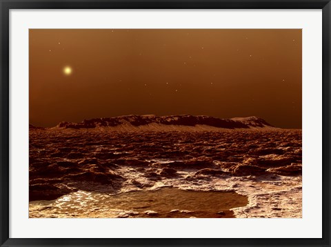 Framed View from the Edge of the Southern Polar Cap of Mars Print