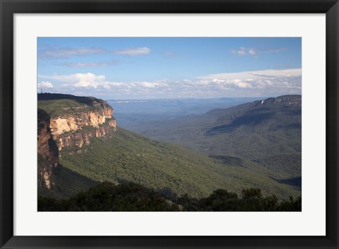 Framed Australia, Blue Mtns, Kings Tableland, Jamison Valley Print