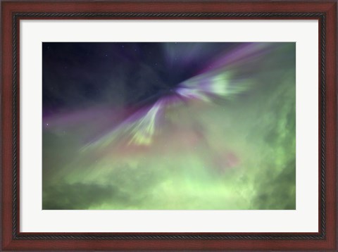 Framed Aurora Borealis and Big Dipper Burst, Canada Print
