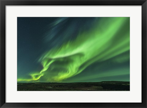 Framed Large Aurora Borealis Display in Iceland Print