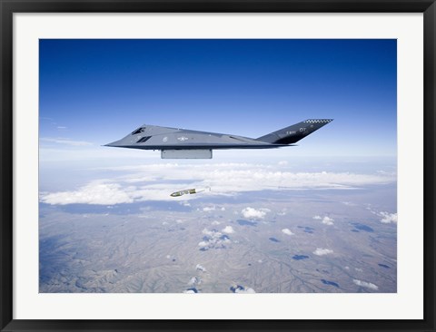 Framed F-117 Nighthawk Releases a GBU-31 JDAM Print