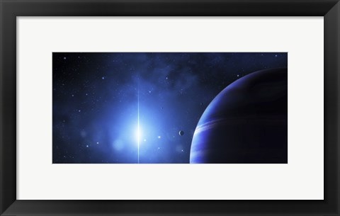 Framed Star Glows on a Nearby Gas Giant Print
