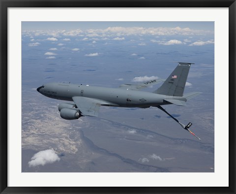 Framed KC-135R Stratotanker over Central Oregon Print