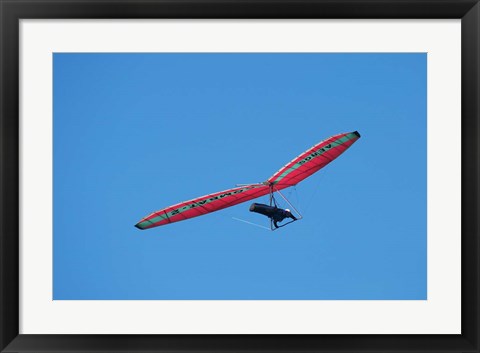 Framed Hang glider, Otago Peninsula, South Island, New Zealand Print