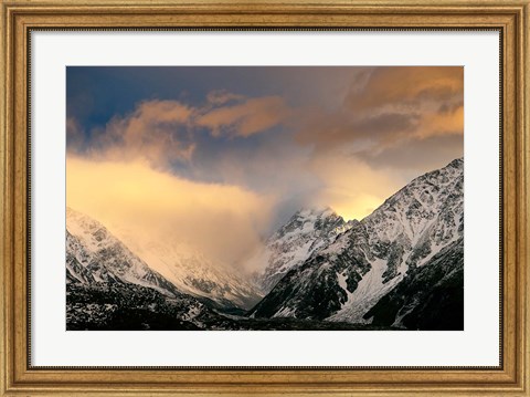 Framed Sunrise at Aoraki Mount Cook, New Zealand Print