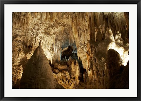 Framed Aranui Cave, Waitomo, North Island, New Zealand Print