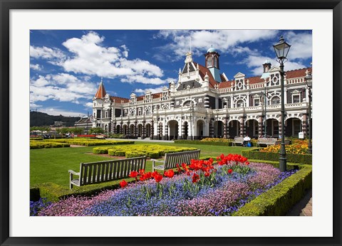 Framed Historic Railway Station, Dunedin, South Island, New Zealand Print