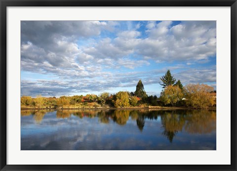 Framed Waikato River near Taupo, North Island, New Zealand Print
