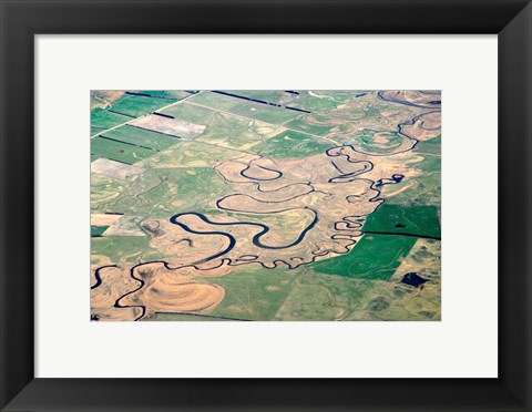 Framed Upper Taieri River, Taieri Plains, near Mosgiel, Otago, New Zealand Print