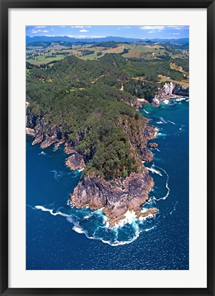 Framed Coast South of Hahei, Coromandel Peninsula Print