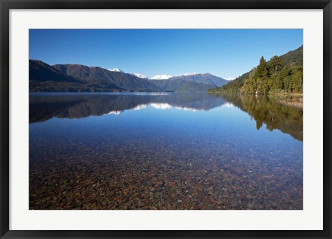 Framed Lake Kaniere, West Coast, South Island, New Zealand Print