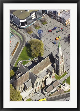 Framed Cathedral Church of Christ, Christchurch, South Island, New Zealand Print