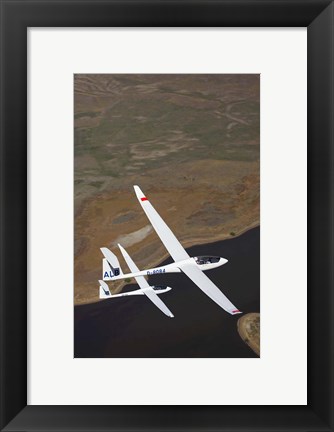 Framed Gliders Racing near Omarama, South Island, New Zealand Print