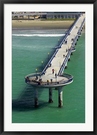 Framed New Brighton Pier, Christchurch, South Island, New Zealand Print