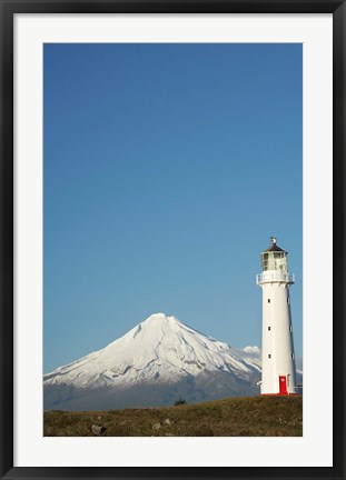 Framed Cape Egmont Lighthouse, North Island, New Zealand Print
