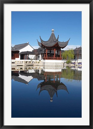 Framed Chinese Garden, Dunedin, Otago, South Island, New Zealand Print