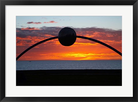 Framed Millennial Arch Ecliptic, Sunset, No Island, New Zealand Print