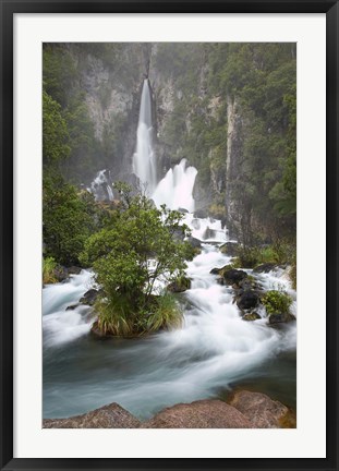 Framed Tarawera Falls, Tarawera River, North Island, New Zealand Print