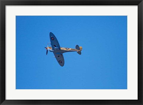 Framed Tandem Supermarine Spitfire Trainer, British and allied WWII War Plane Print