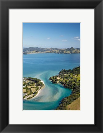 Framed Inlet, Cooks Beach, Coromandel Peninsula, North Island, New Zealand Print