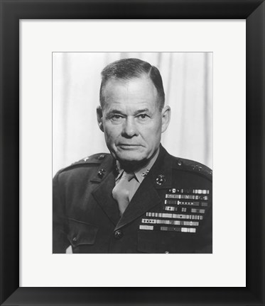 Framed General Lewis Chesty Puller in uniform Print