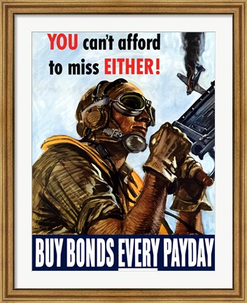 Framed Buy Bonds Every Payday Print