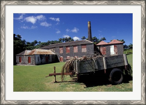 Framed St Nicholas Abbey Sugar Mill, St Peter Parish, Barbados, Caribbean Print
