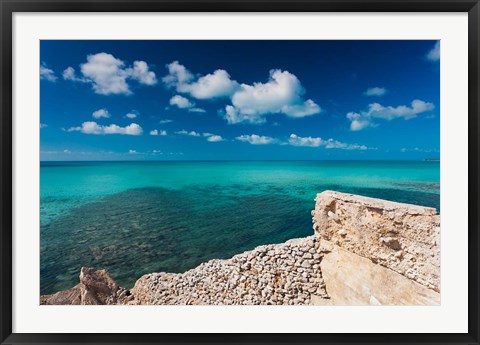 Framed Bahamas, Eleuthera Island, Glass Window Bridge Print