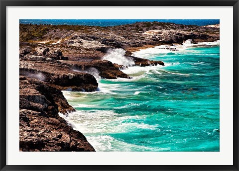 Framed Ocean View from Warderick Cay, Day Land &amp; Sea Park, Exuma, Bahamas Print