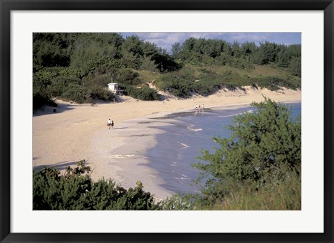 Framed View of Horseshoe Bay, Bermuda, Caribbean Print