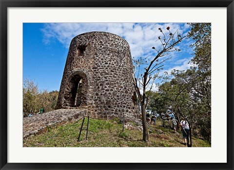 Framed Old Sugar Mill in Mount Healthy National Park, Road Town, Tortola Print