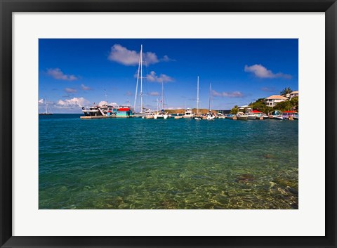 Framed Harbor, Leverick Bay Resort and Marina, BVI Print