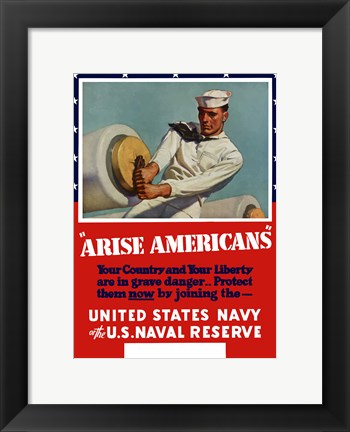 Framed Arise Americans Print