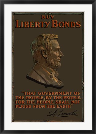 Framed Buy Liberty Bonds Print
