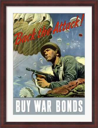 Framed Back the Attack!  Buy War Bonds Print