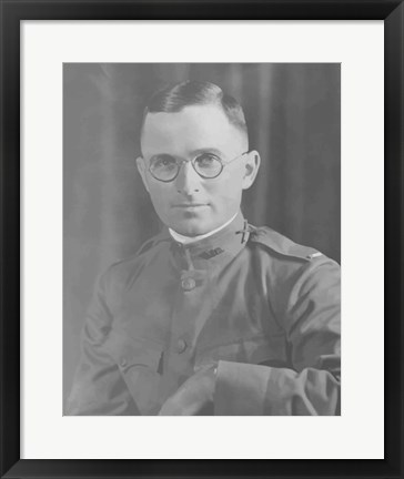 Framed Potrait of Harry S Truman in uniform Print