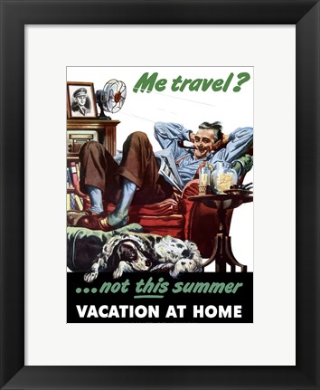 Framed Met Travel - Not This Summer Print