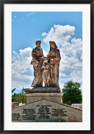 Framed Beautiful Tomas Acea Cemetery in city with statues, Cienfuegos, Cuba Print