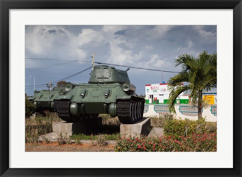 Framed Cuba, Bay of Pigs, T-34 tank Print
