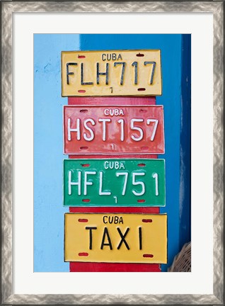 Framed Cuba, Sancti Spiritus, Trinidad, souvenir license Print