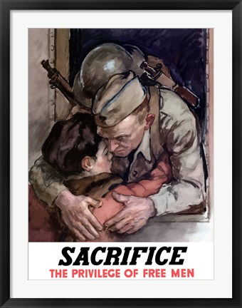 Framed Sacrifice - The Privilege of Free Men Print
