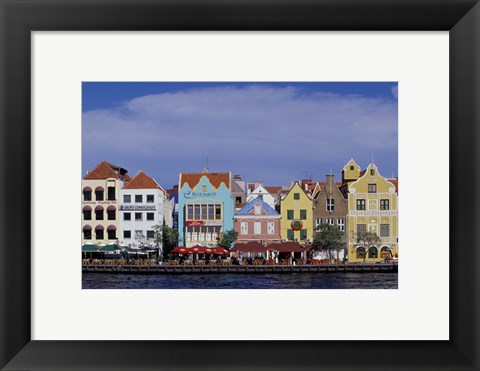 Framed Dutch Gable Architecture of Willemstad, Curacao, Caribbean Print