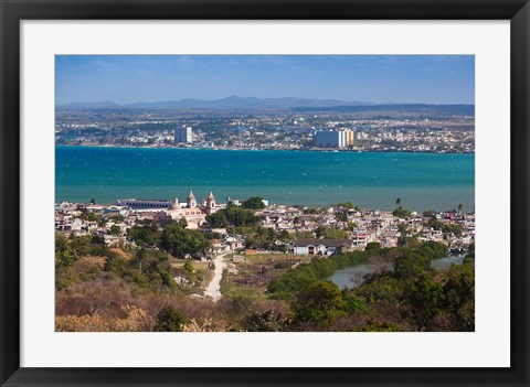 Framed Cuba, Matanzas, City and Bahia de Matanzas Bay Print