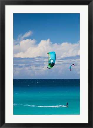 Framed Cuba, Matanzas, Varadero Beach, parasailing Print