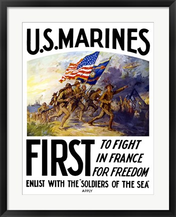 Framed US Marines First Print