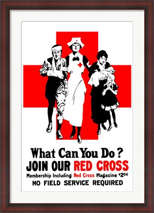 Framed Join Our Red Cross Print