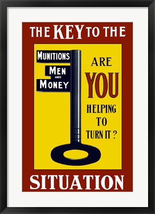 Framed Key to the Situation Print